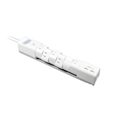 USB充電機能付6個口回転式雷サージ対応電源タップ S9P602 Series